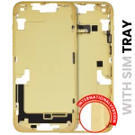 Apple iPhone 14 Plus Middle Frame with Small Parts (No Charger Flex) - Yellow Pulled A