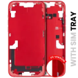 Apple iPhone 14 Plus Middle Frame with Small Parts (No Charger Flex) - Red Pulled A