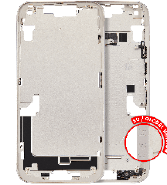 Apple iPhone 14 Plus Middle Frame with Small Parts - Starlight Pulled B