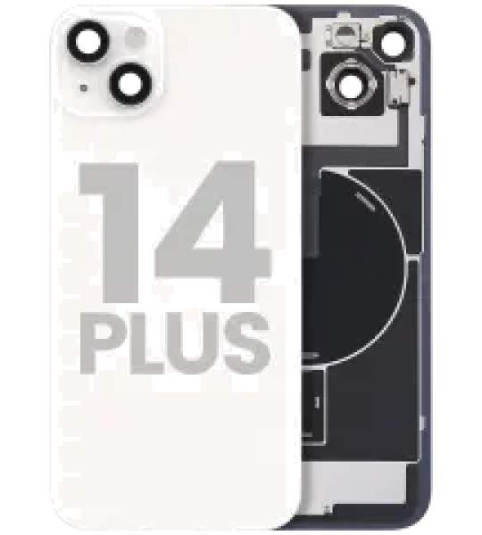 Apple iPhone 14 Plus Back Cover with Magnet Bazel incl NFC and Flash Flex - Starlight Pulled C