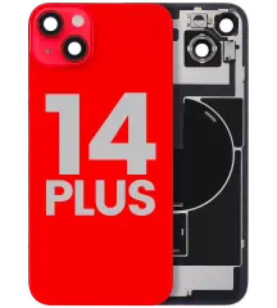 Apple iPhone 14 Plus Back Cover with Magnet Bazel incl NFC and Flash Flex - Red Pulled A