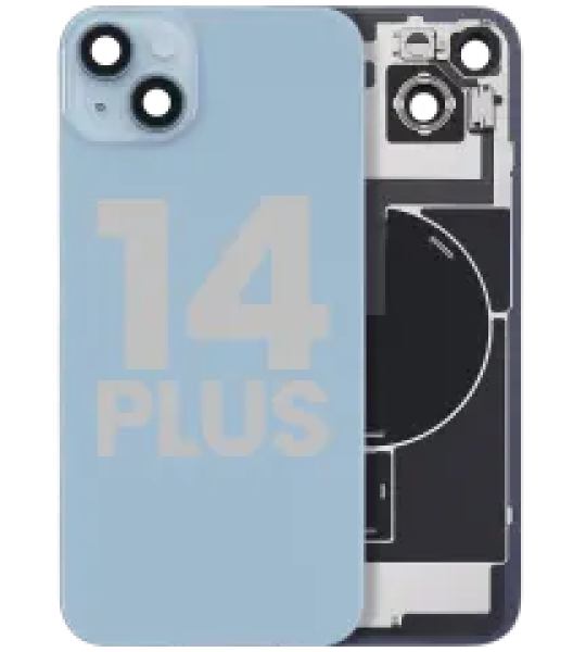 Apple iPhone 14 Plus Back Cover with Magnet Bazel incl NFC and Flash Flex - Blue Pulled B