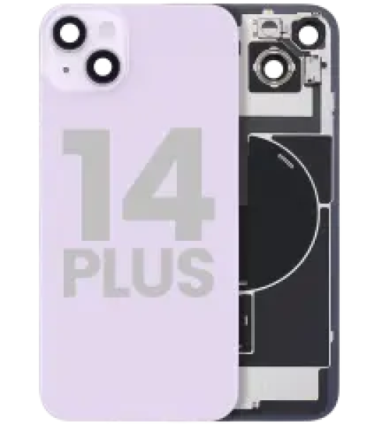 Apple iPhone 14 Plus Back Cover with Magnet Bazel incl NFC and Flash Flex - Purple Pulled B