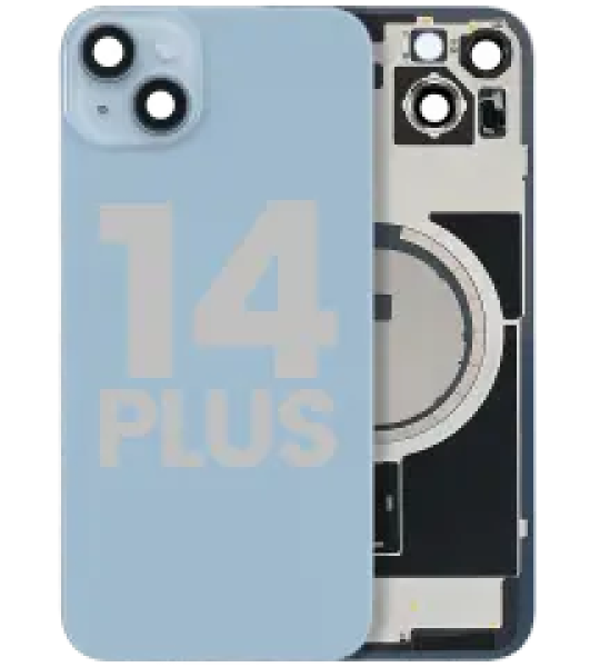 Apple iPhone 14 Plus Back Cover with Magnet Bezel (without NFC & Flash Flex) - Blue Pulled A