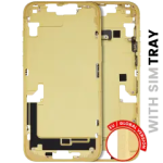 Apple iPhone 14 Plus Middle Frame with Small Parts (No Charger Flex) - Yellow Pulled B