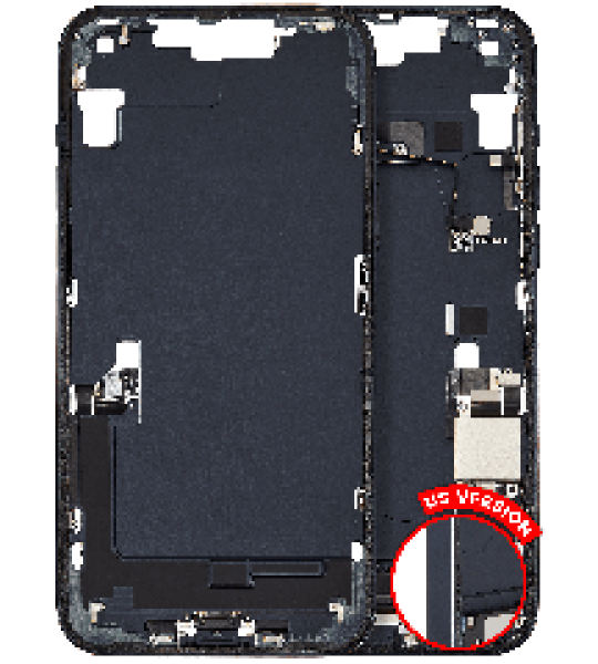 Apple iPhone 14 Plus Middle Frame with Small Parts - Midnight