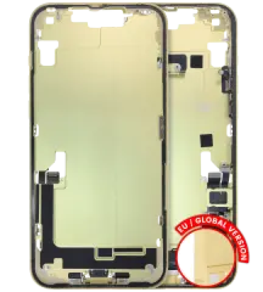 Apple iPhone 14 Plus Middle Frame with Small Parts - Yellow Pulled B