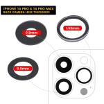 Apple iPhone 14 / 14 Pro Max Back Camera Lens 3 Piece Set OEM-Equivalent