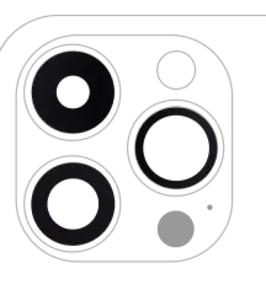 Apple iPhone 14 / 14 Pro Max Back Camera Lens 3 Piece Set OEM-Equivalent