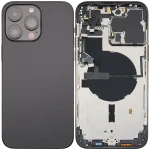 Apple iPhone 14 Pro Max Housing with Small Parts (No Charger Flex) - Space Black Pulled C