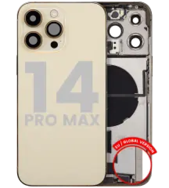 Apple iPhone 14 Pro Max Housing with Small Parts - Gold Pulled A