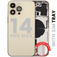 Apple iPhone 14 Pro Housing with Small Parts (No Charger Flex) - Gold Pulled C