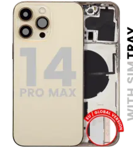 Apple iPhone 14 Pro Housing with Small Parts (No Charger Flex) - Gold Pulled C