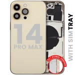 Apple iPhone 14 Pro Housing with Small Parts (No Charger Flex) - Gold Pulled C