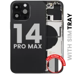 Apple iPhone 14 Pro Max Housing with Small Parts (No Charger Flex) - Space Black Pulled C