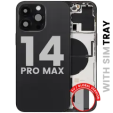 Apple iPhone 14 Pro Max Housing with Small Parts (No Charger Flex) - Space Black Pulled C