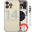 Apple iPhone 14 Pro Max Housing with Small Parts (No Charger Flex) - Gold Pulled A