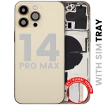 Apple iPhone 14 Pro Max Housing with Small Parts (No Charger Flex) - Gold Pulled A