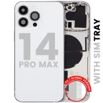 Apple iPhone 14 Pro Max Housing with Small Parts (No Charger Flex) - Silver Pulled B