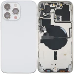 Apple iPhone 14 Pro Max Housing with Small Parts (No Charger Flex) - Silver Pulled B