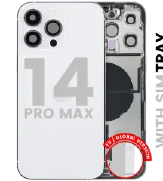 Apple iPhone 14 Pro Max Housing with Small Parts - Silver Pulled B