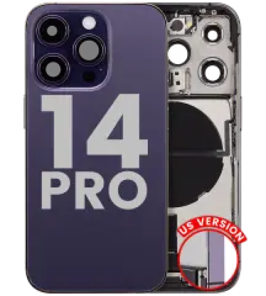 Apple iPhone 14 Pro Housing with Small Parts - Deep Purple Pulled A