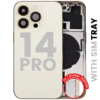 Apple iPhone 14 Pro Housing with Small Parts (No Charger Flex) - Gold Pulled B