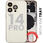 Apple iPhone 14 Pro Housing with Small Parts (No Charger Flex) - Gold Pulled B