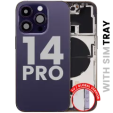 Apple iPhone 14 Pro Housing with Small Parts (No Charger Flex) - Deep Purple Pulled C