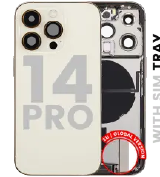 Apple iPhone 14 Pro Housing with Small Parts - Gold Pulled A