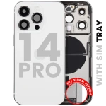 Apple iPhone 14 Pro Housing with Small Parts - Silver Pulled B