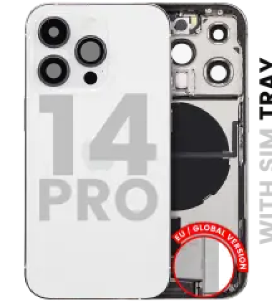 Apple iPhone 14 Pro Housing with Small Parts - Silver Pulled B