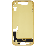 Apple iPhone 14 Middle Frame with Small Parts (No Charger Flex) - Yellow Pulled A