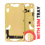 Apple iPhone 14 Middle Frame with Small Parts - Yellow AM Plus