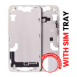 Apple iPhone 14 Middle Frame with Small Parts (No Charger Flex) - Starlight AM Plus
