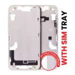 Apple iPhone 14 Middle Frame with Small Parts (No Charger Flex) - Starlight AM Plus