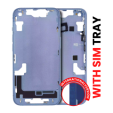 Apple iPhone 14 Middle Frame with Small Parts (No Charger Flex) - Blue AM Plus
