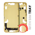 Apple iPhone 14 Middle Frame with Small Parts (No Charger Flex) - Yellow Pulled A