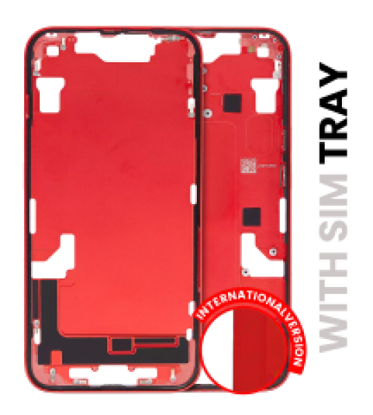 Apple iPhone 14 Middle Frame incl Small Parts - Red
