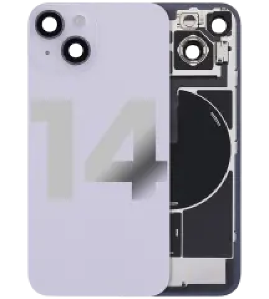 Apple iPhone 14 Back Cover with Magnet Bazel incl NFC and Flash Flex - Purple Pulled A