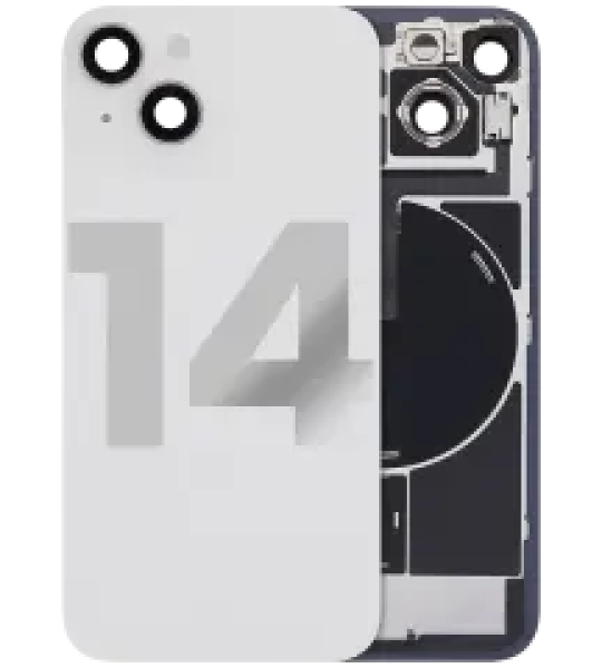 Apple iPhone 14 Back Cover with Magnet Bazel incl NFC and Flash Flex - Starlight Pulled A