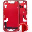 Apple iPhone 14 Middle Frame with Small Parts (No Charger Flex) - Red AM Plus