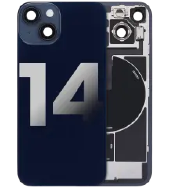 Apple iPhone 14 Back Cover with Magnet Bazel incl NFC and Flash Flex - Midnight Pulled B