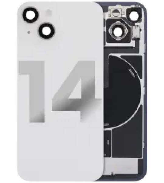 Apple iPhone 14 Back Cover with Magnet Bazel incl NFC and Flash Flex - Starlight Pulled B