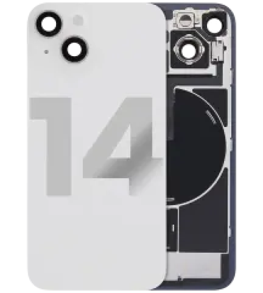 Apple iPhone 14 Back Cover with Magnet Bazel incl NFC and Flash Flex - Starlight Pulled C