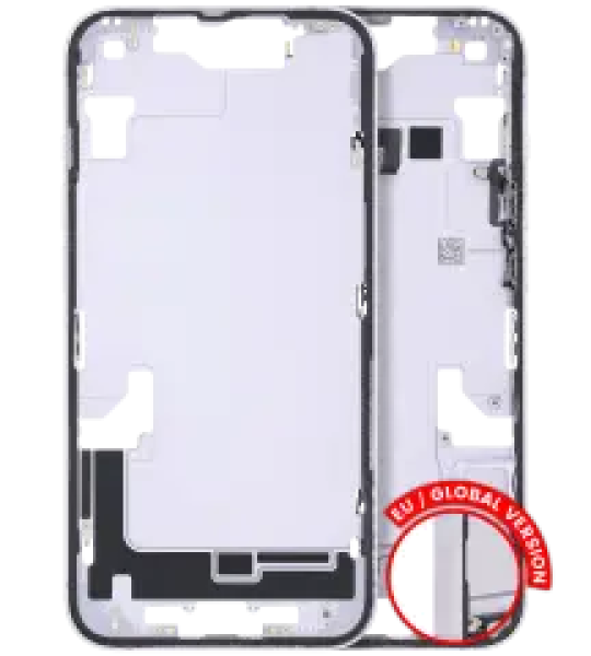 Apple iPhone 14 Middle Frame with Small Parts (No Charger Flex) - Purple Pulled B