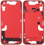 Apple iPhone 14 Middle Frame with Small Parts (No Charger Flex) - Red Pulled C