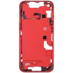Apple iPhone 14 Middle Frame with Small Parts (No Charger Flex) - Red Pulled C