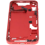 Apple iPhone 14 Middle Frame with Small Parts (No Charger Flex) - Red Pulled C
