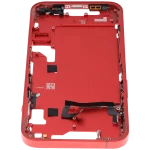 Apple iPhone 14 Middle Frame with Small Parts (No Charger Flex) - Red Pulled C